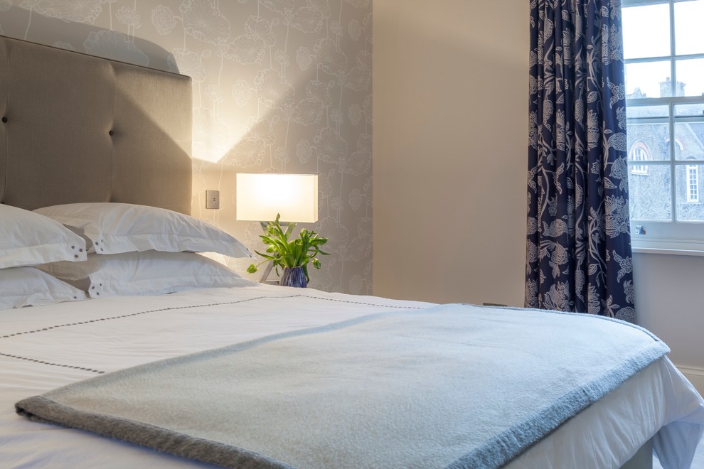 Inspiration for a classic bedroom in London.