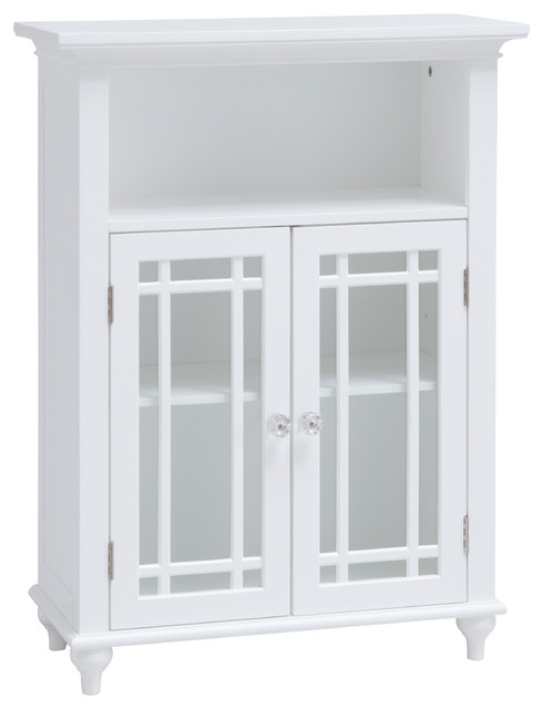 Andis Floor Cabinet 2 Door Adjustable Shelves White Traditional Andis Floor Cabinet 2 Door Adjustable Shelves White Traditional Bathroom Cabinets By Elegant Home Fashions
