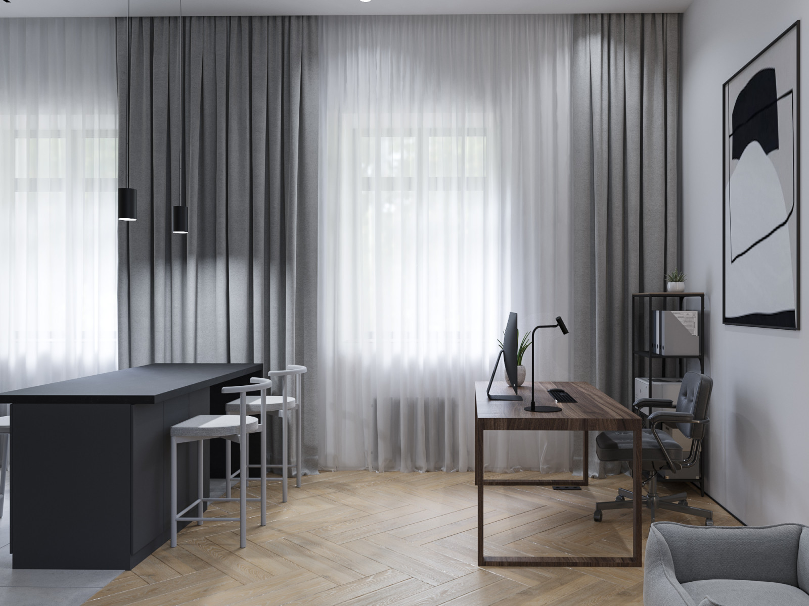 Серый минимализм в центре Петербурга