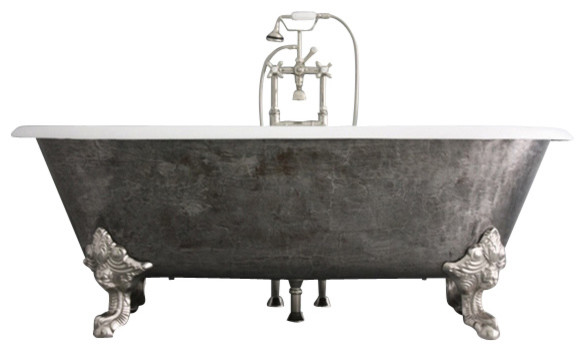 The Chesterton 73" Long Double Ended Cast Iron Tub With Drain