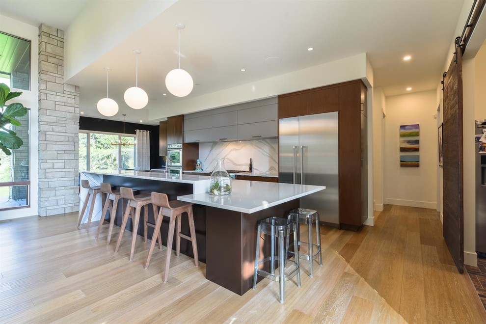 Example of a trendy home design design in Edmonton