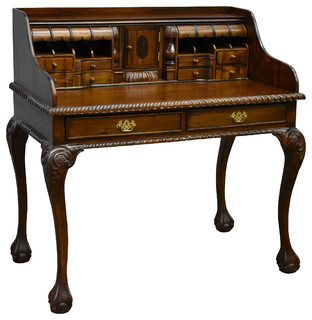 Legacy Solid Mahogany Wood Escritoire Secretary Desk Victorian