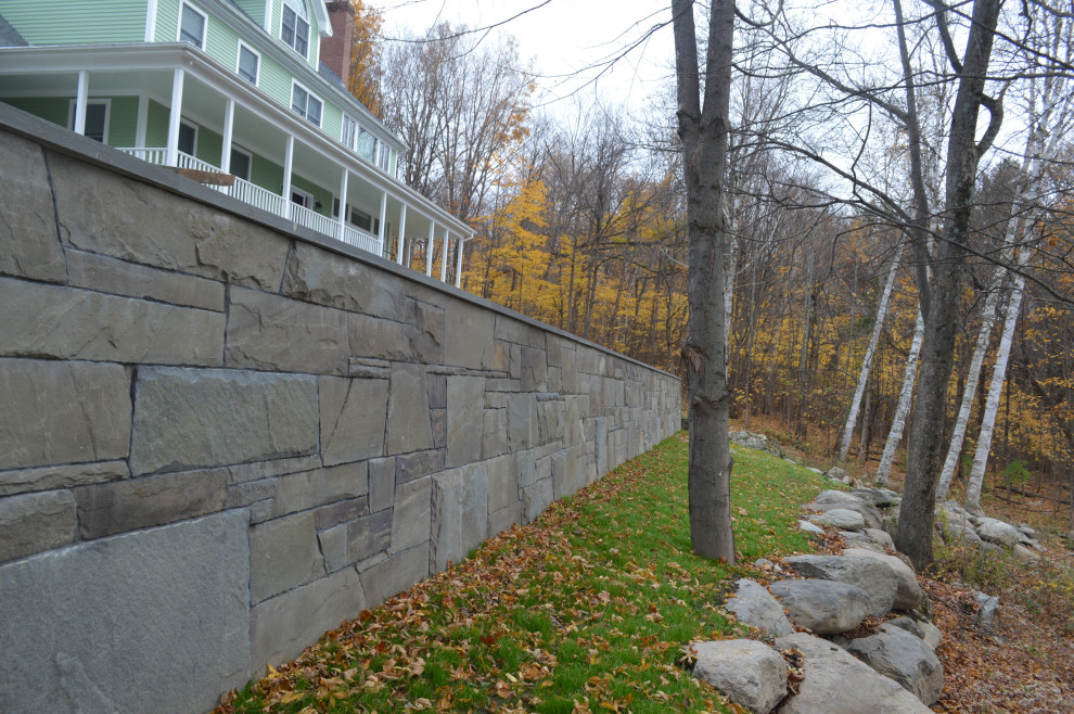 Williston - Retaining walls, water feature, chimney, & walkway