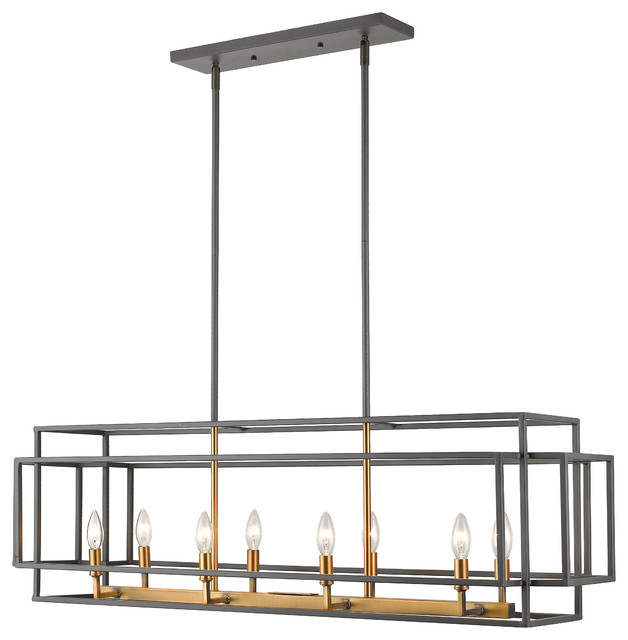 Titania 8-Light Kitchen Island Lighting - Transitional - Kitchen Island Lighting - by EliteFixtures