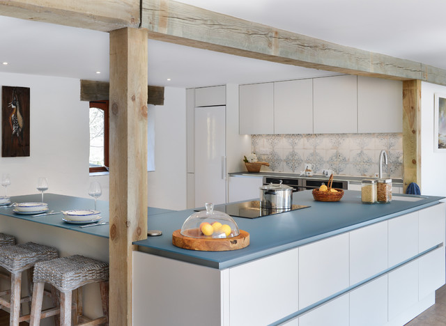 Glass work top country-kitchen