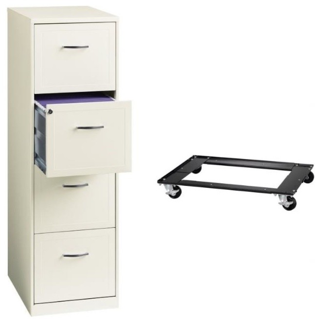 4 Drawer Vertical File Cabinet And Commercial Cabinet Dolly