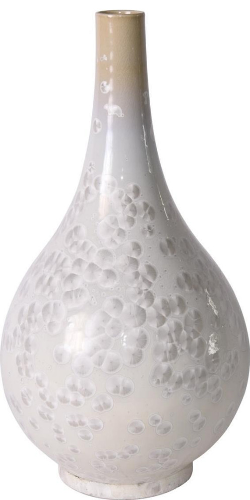 Vase Crystal Shell Long Neck Colors May Vary White Variable H