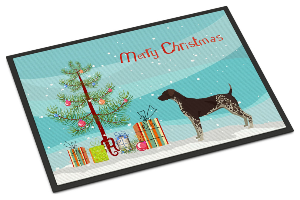 German Shorthaired Pointer Christmas Tree Indoor/Outdoor Mat 24x36 Doormats