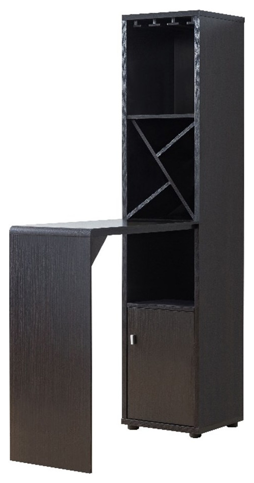 Smart Home Furniture Contemporary Wood Bar Table in Red Cocoa