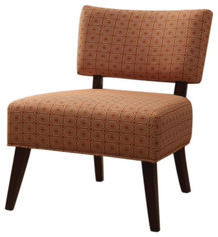 Accent Armless Chair, Orange