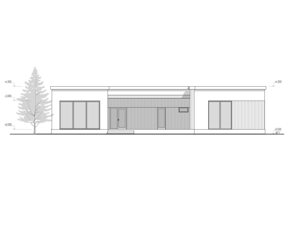 Индивидуальный одноэтажный жилой дом