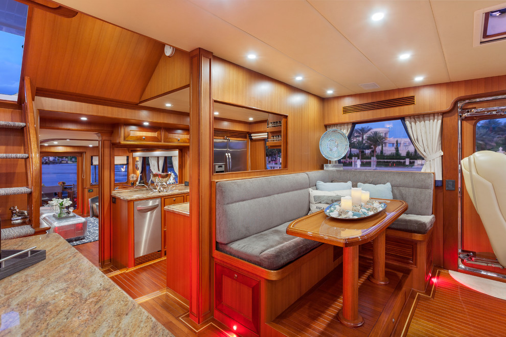 Transitional dining room photo in Miami