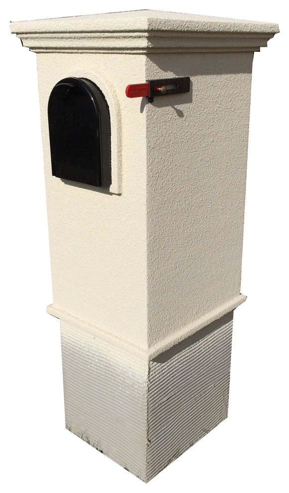 The Malvern Faux Stucco Mailbox System Transitional Mailboxes by Mid Atlantic Mailbox Inc