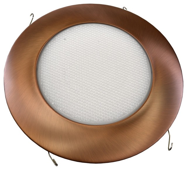 NICOR 6" Flat Albalite Recessed Shower Trim Transitional Recessed