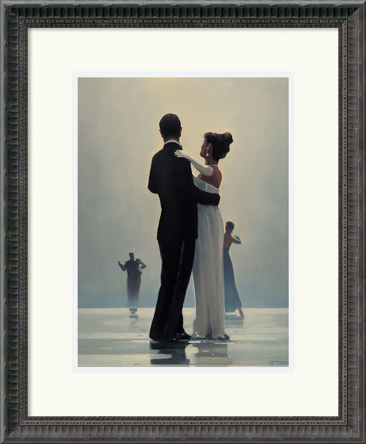 The Beach Collection by Jack Vettriano Set of 5 Framed /& Mounted Art Prints Gold