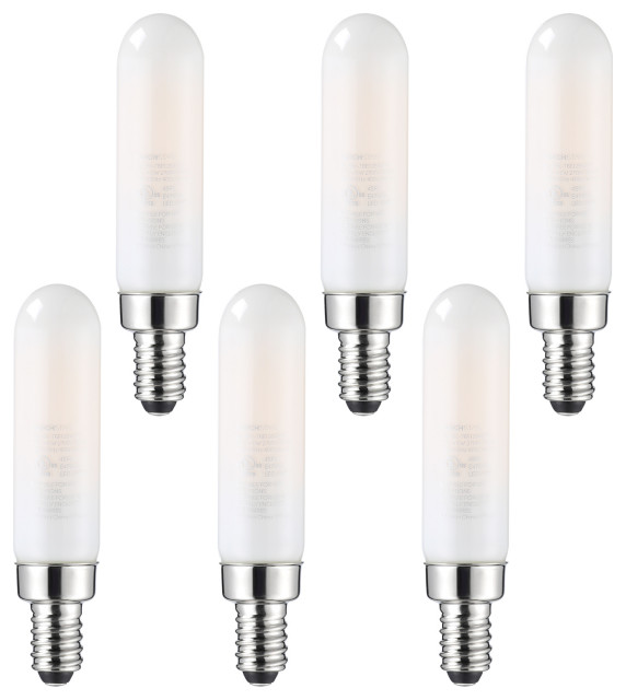 6Pack E12 Candelabra Bulb, Dimmable T6 LED Bulb, 4.5W(25W Equiv