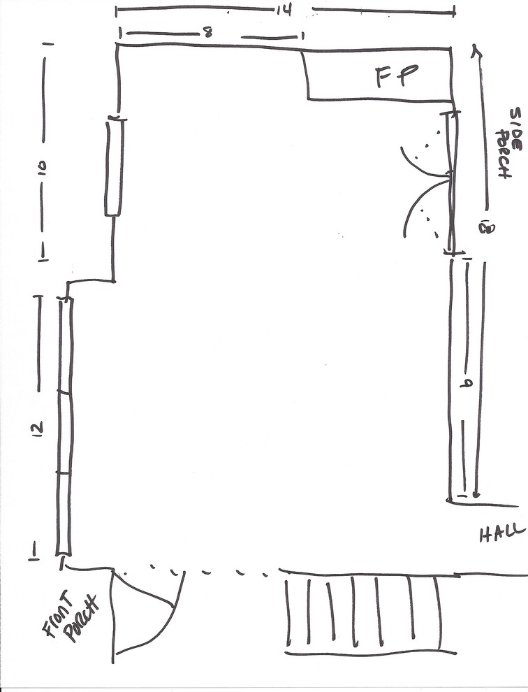 Need help arranging an odd shaped living room