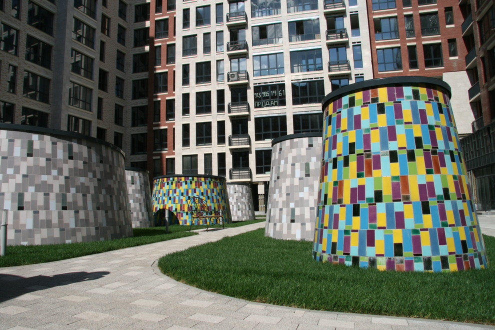 Малые архитектурные формы. Оформление внутреннего двора ЖК "Барин Хаус"