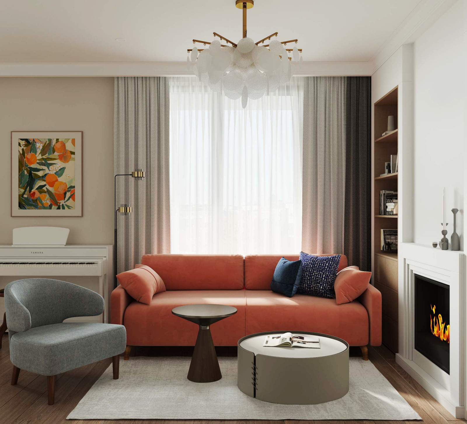 Стильная гостиная на Петровском