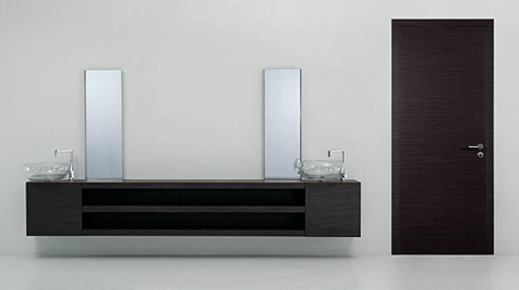 Horizontal wenge veneered with matching furniture - B39
