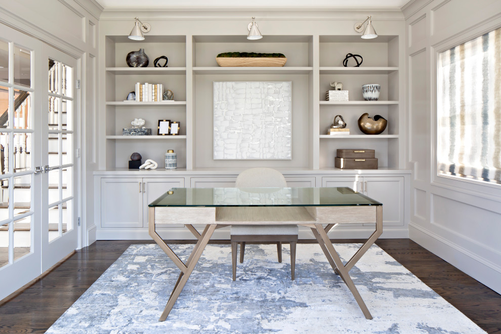 Transitional home office in New York.