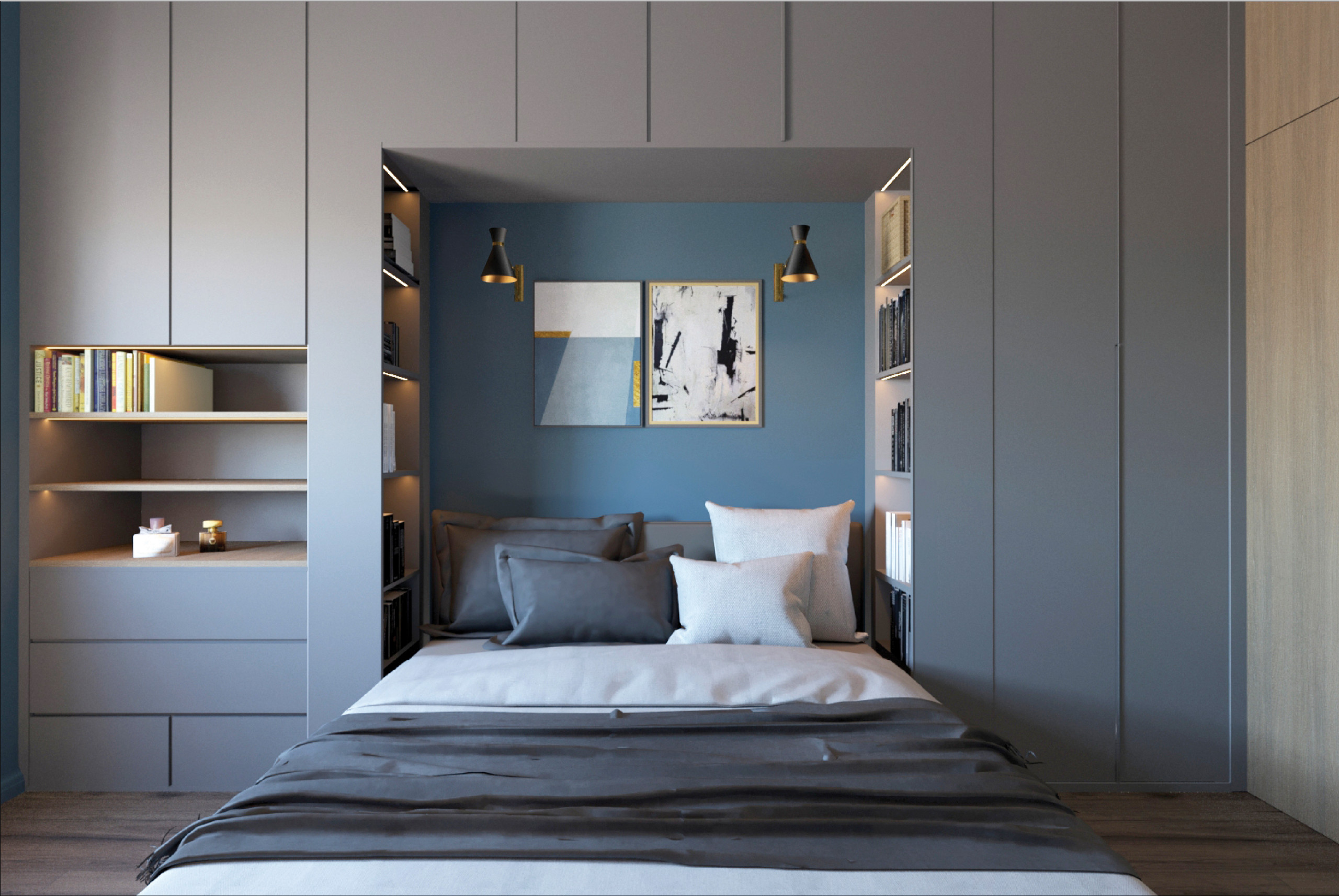 Camera da letto con studio