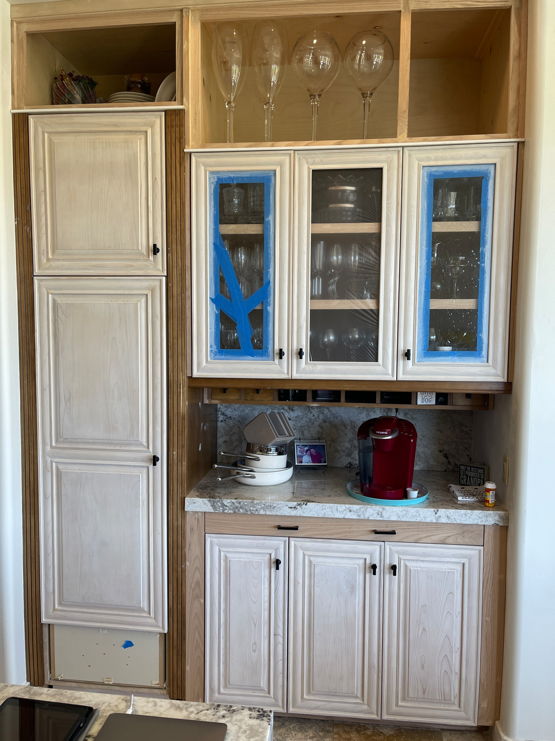 Two Tone Kitchen Reface and Partial Build