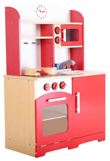 kids wooden kitchen set