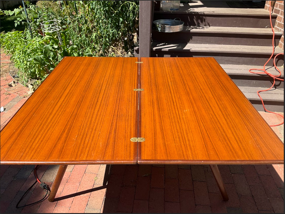 refinishing teak coffee table am I doing this right?