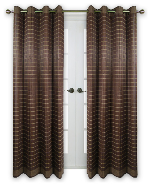 Bamboo Wood Curtain Panel With Grommets 48 X84 Transitional