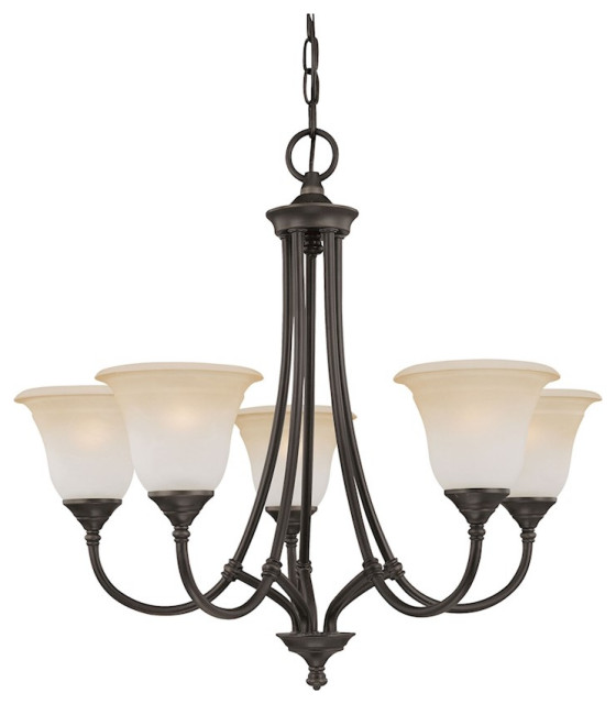 Thomas Lighting Harmony 5-Light Chandelier, Aged Bronze - Traditional ...