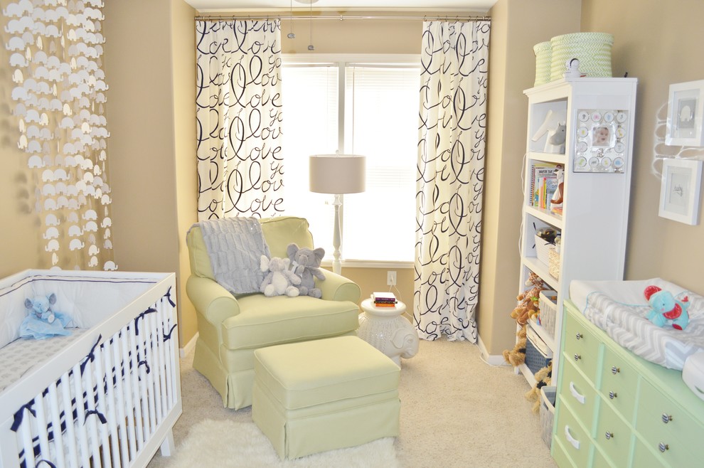 This is an example of a transitional gender-neutral nursery in Denver.