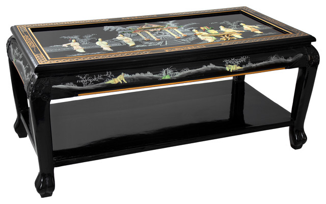 Coffee Table With Shelf - Asian - Coffee Tables - by ...