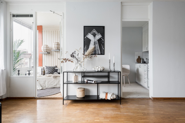 Small apartment interior scandinavian-living-room