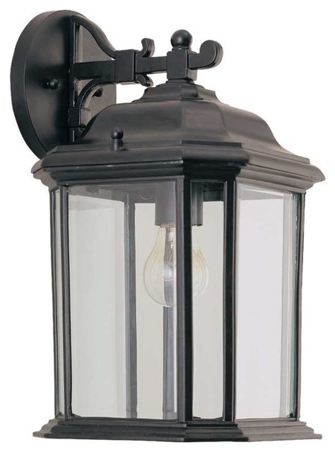 Sea Gull Kent One Light Outdoor Wall Lantern Black Traditional Sea Gull Kent One Light Outdoor Wall Lantern Black