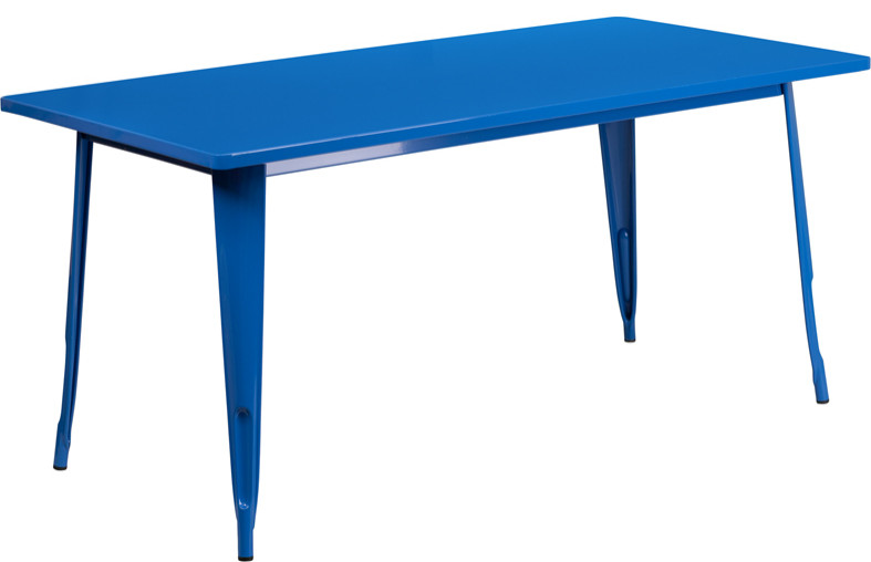 31.5x63 Blue Metal Table Set