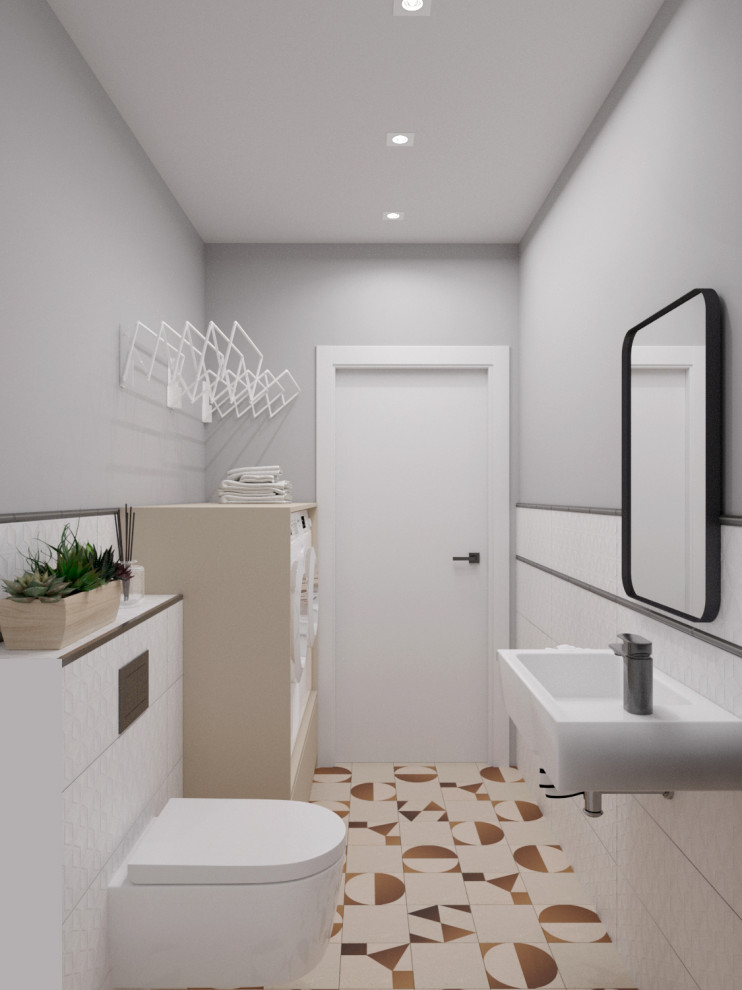 Дизайн раздельного санузла в квартире 70м2, г. Нефтеюганск