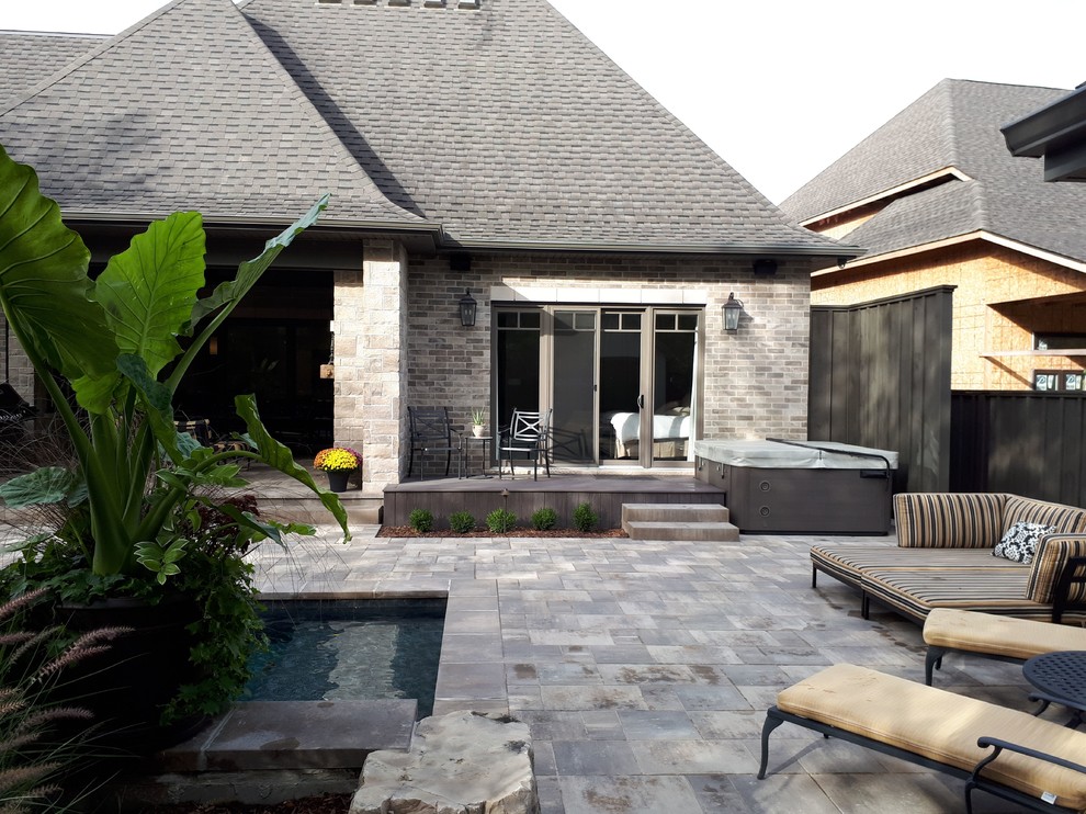 Deck - small transitional backyard deck idea with no cover