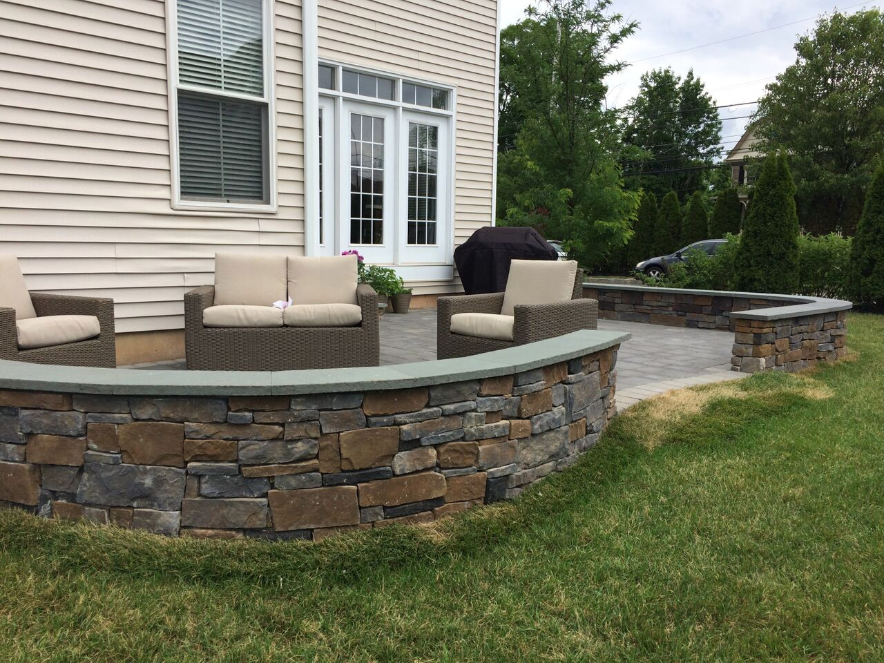 Patio and Sitting Wall