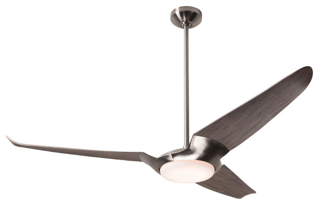 Modern Fan Ic Air3 Led Light Bright Nickel 56 Ceiling Fan With Remote Control