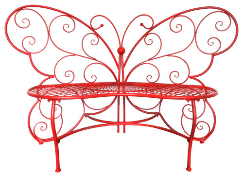 Alpine BAZ400RD Red Butterfly Metal Bench