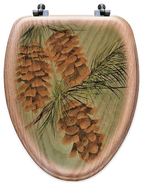 Pine Cone Rustic Oak Toilet Seats Rustic Toilet Seats By