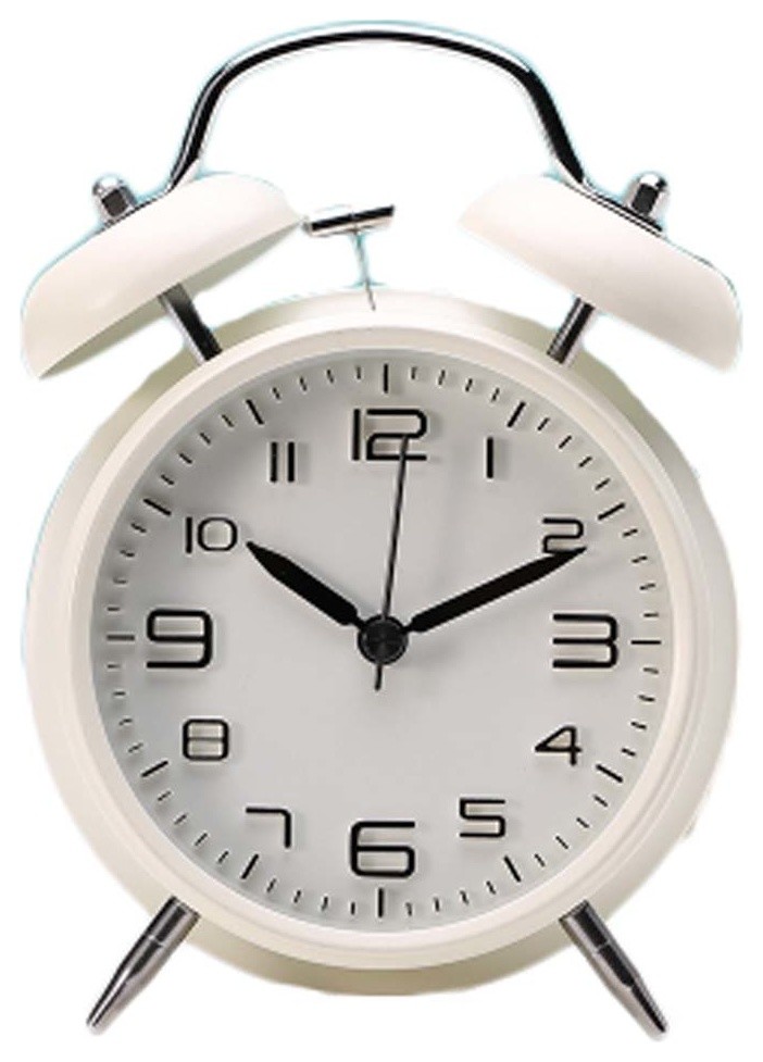 Cute Alarm Clock/Stylish Silent Bedside Alarm Clock Midcentury