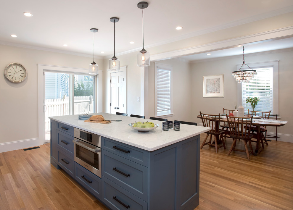 Inspiration for a transitional kitchen remodel in Boston