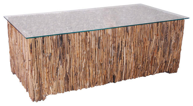 Driftwood Rectangular Coffee Table - Coastal - Coffee ...