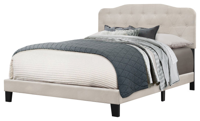 Hillsdale Nicole Contemporary Low Profile Full Upholstered Bed, Queen ...