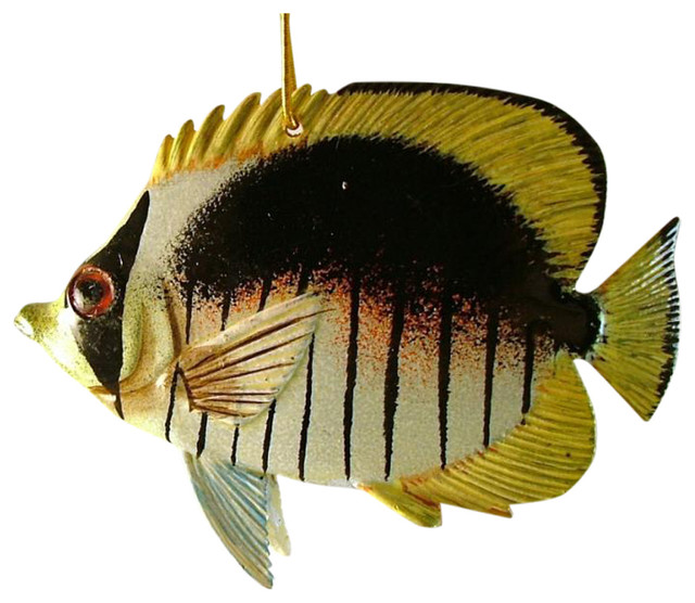 Coastal Tropical Fish Christmas Tree Holiday Ornament 4 inch Beach