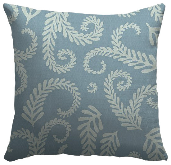 "Swirly Leaves" Outdoor Pillow 16"x16"