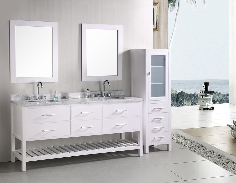 Design Element London 72-inch Double Sink Bathroom Vanity Set