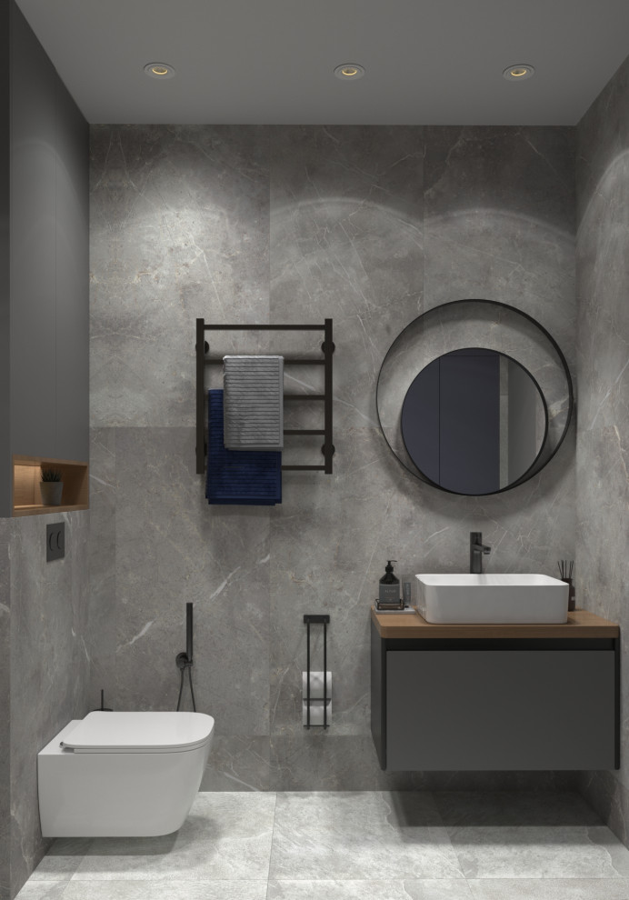 Санузел в стиле лофт